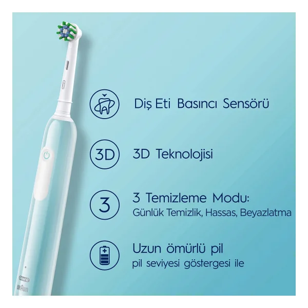 Oral-B Pro Series 1 Mavi Şarjlı Diş Fırçası - Görsel 10