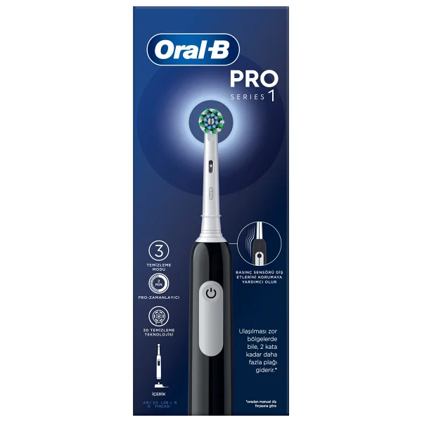 Oral-B Pro Series 1 Siyah Şarjlı Diş Fırçası - Görsel 3