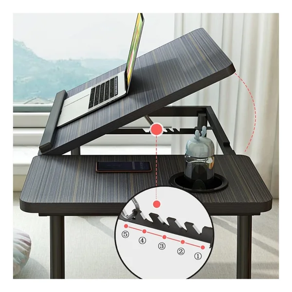 Miletus Bambu Laptop Standı Yükseltilebilir Ders Çalışma Masası Çocuk Çalışma Sehpası Yatak Sehpası - Görsel 3