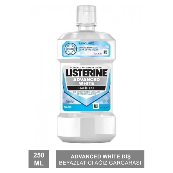 Listerine Advanced White Hafif Tat 250 Ml Gargara - Görsel 4