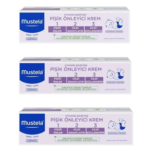 Mustela Vitamin Barrier 1.2.3 Pişik Kremi 50 Ml 3 Adet - Görsel 2