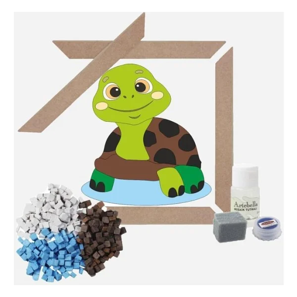 Artebella 28 I Çocuk Ahşap Çerçeveli Seramik Mozaik Set 20x20 Cm - Görsel 4