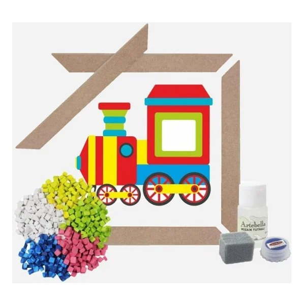 Artebella 21 I Çocuk Ahşap Çerçeveli Seramik Mozaik Set 20x20 Cm - Görsel 4