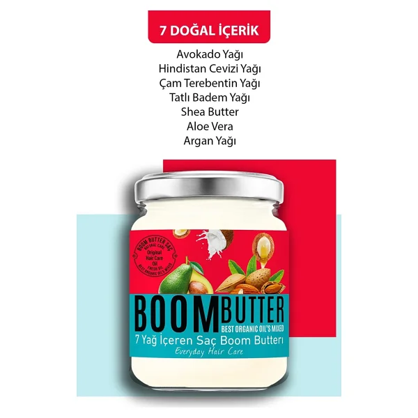 Boom Butter 7 Yağ İçeren 190 Ml Saç Bakım Yağı - Görsel 3