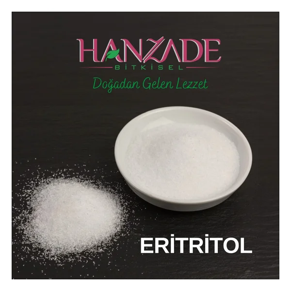 Hanzade Bitkisel Eritritol Doğal Toz Tatlandırıcı 1 Kg Sıfır Kalori Keto Diyet Erythritol - Görsel 5