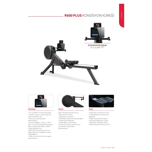 Diesel Fitness R600 Plus Katlanabilir Kürek Çekme Aleti - Görsel 2