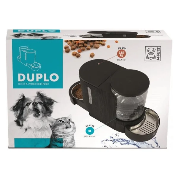 M-Pets Duplo 6 Lt Siyah Mama Ve Su Kabı - Görsel 2