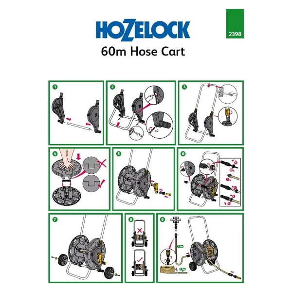 Hozelock 2398 60 M Kapasiteli Hortum Makarası - Görsel 3