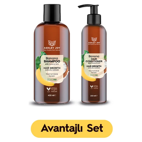 Ashley Joy Yavaş Uzayan Saçlara Niacinamide Ve Vegan Keratin İçeren Banana Klasik Bakım - Görsel 7