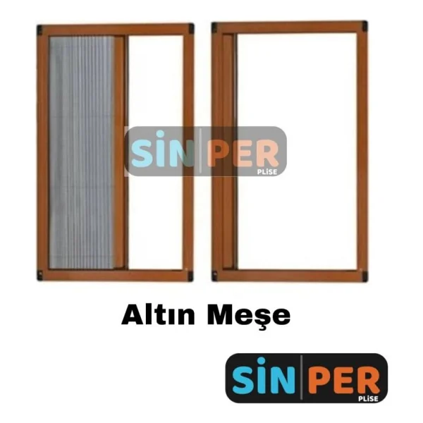 Çağlayan İnşaat Pileli Plise Sürgülü Akordiyon Katlanır Kapı Sinekliği (Plastik Kapı&Pencere-Çelik Kapı) - Açık Kahverengi - 70 X 140 - Görsel 2