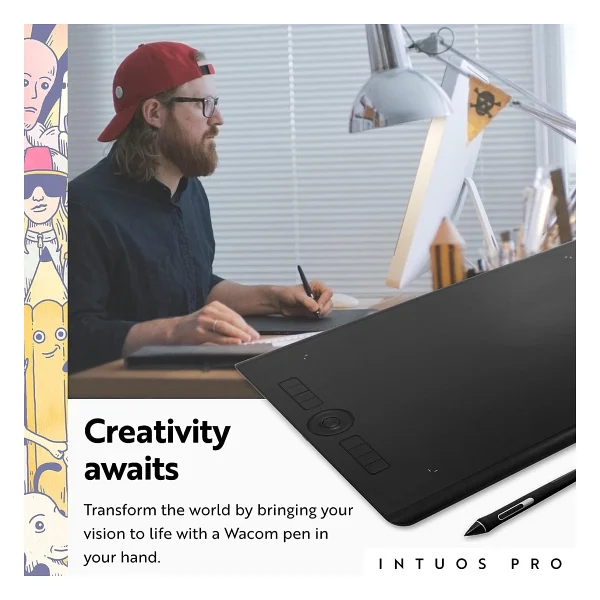 Wacom Intuos Pro Buyuk Bluetooth Grafik Cizim Tableti - Görsel 2