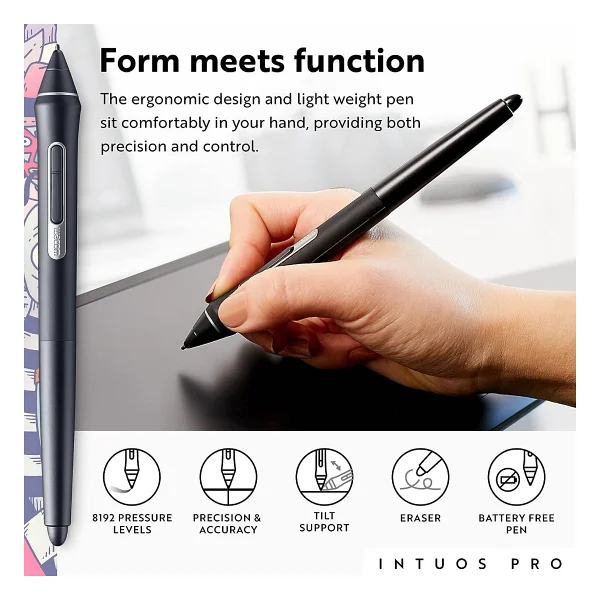 Wacom Intuos Pro Buyuk Bluetooth Grafik Cizim Tableti - Görsel 3