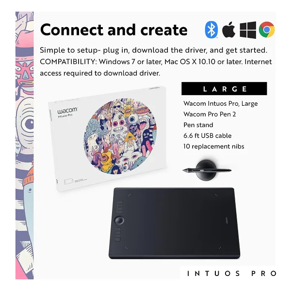 Wacom Intuos Pro Buyuk Bluetooth Grafik Cizim Tableti - Görsel 5
