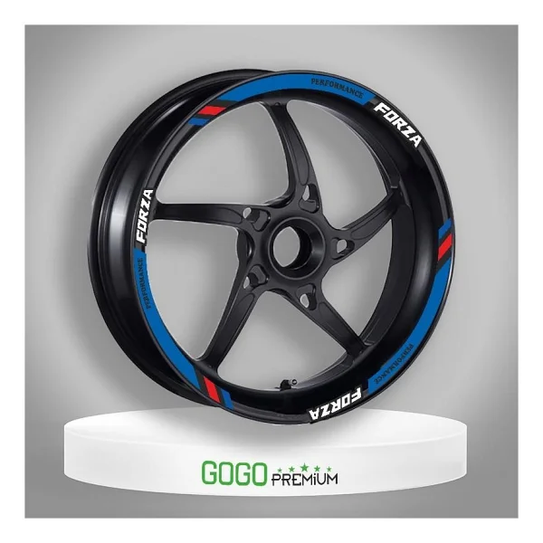 Gogo Premium Honda Forza Uyumlu M Power Mavi 1 Set Jant Şeridi - Görsel 2