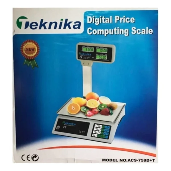 Teknika 40 Kg Kollu Çift Ekranlı Boyunlu Elektronik Terazi - Görsel 3