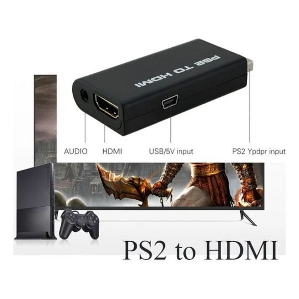 Ps2 To Hdmı TV Kablosu Çevirici Adaptör Dönüştürücü Playstatıon 2 - Görsel 3
