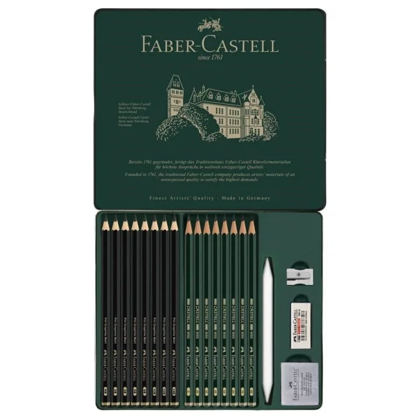 Faber-Castell 9000 Pitt Graphite Matt 20'li Dereceli Kalem Seti - Görsel 5