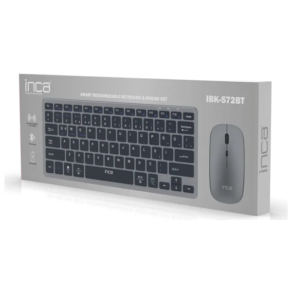 Inca Ibk-572bt Tkl Şarjlı Kablosuz Klavye Mouse Seti - Görsel 5