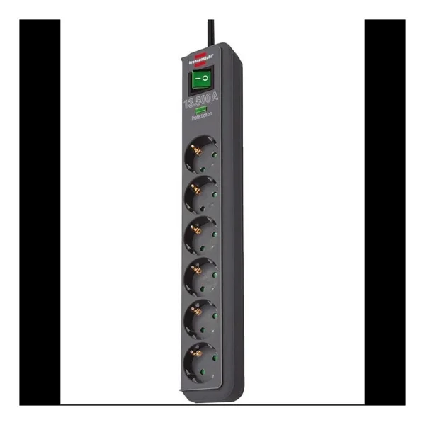 Brennenstuhl Eco Line Anahtarlı 5 M 6'lı Akım Korumalı Priz - Görsel 7