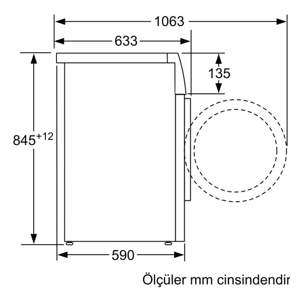 Profilo Cmn12190tr 9 Kg 1200 Devir Çamaşır Makinesi - Görsel 4