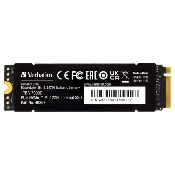 Verbatim Vi7000G PCI-Express 4.0 1 TB M.2 SSD - Görsel 2