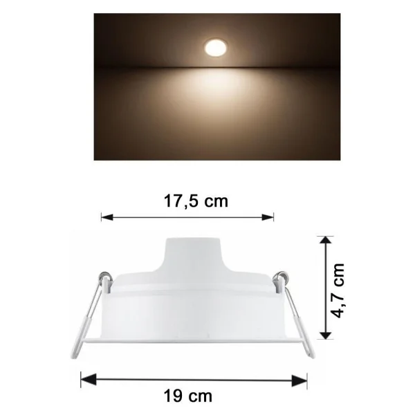 Philips Meson 20w LED Panel 4000k Günışığı 17,5 Cm Mağaza Spot Armatür - Görsel 3
