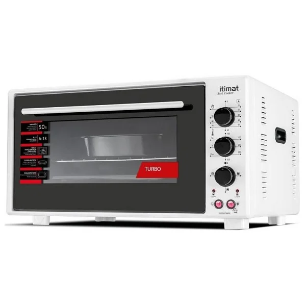 İtimat 8020 Çift Camlı Köşeli 50 Lt Beyaz Midi Fırın - Görsel 2