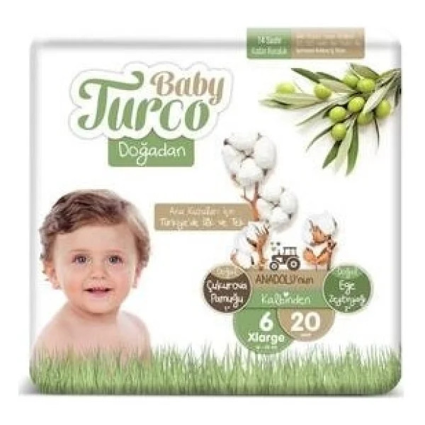 Baby Turco Doğadan 7 Numara Xx Large 16'lı Bebek Bezi - Görsel 10