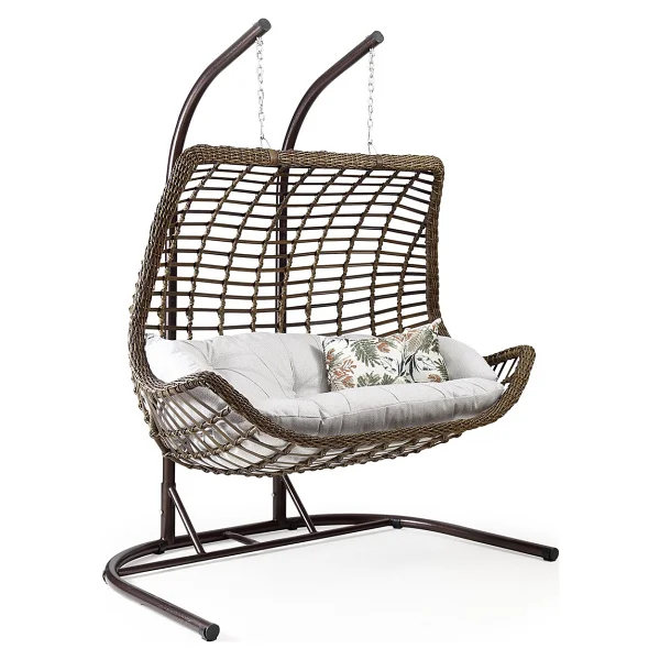 Capri Swing Cunda 2 Kişilik Rattan Bahçe Salıncağı - Görsel 2