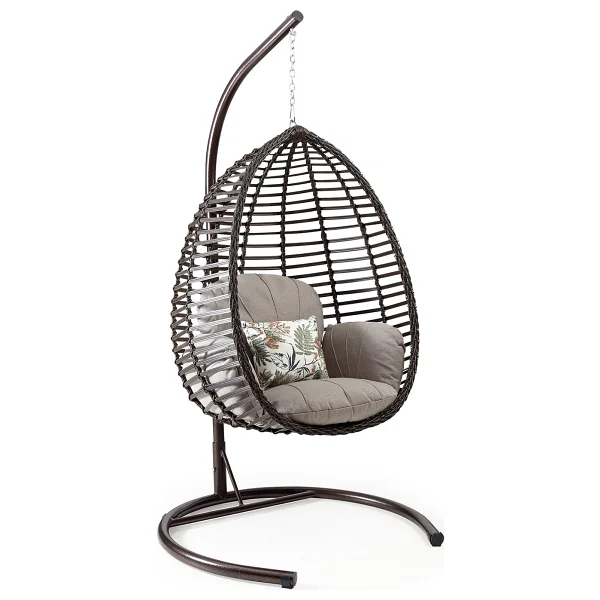 Capri Swing Gümbet 1 Kişilik Rattan Bahçe Salıncağı - Görsel 5