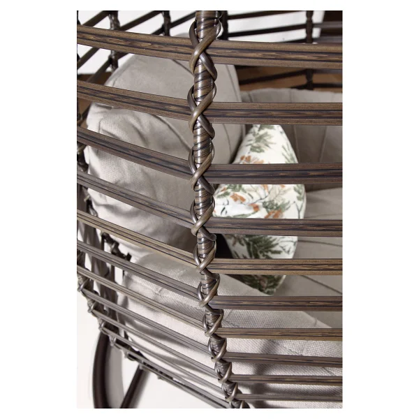 Capri Swing Gümbet 1 Kişilik Rattan Bahçe Salıncağı - Görsel 2