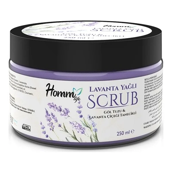 Homm Life Lavanta Yağlı Scrub, 250 ml Göl Tuzulavanta Çiçeği Tanecikli - Görsel 2