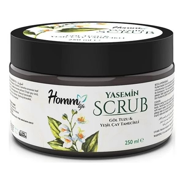 Homm Life Yasemin Scrub, 250 Ml Göl Tuzuyeşil Çay Tanecikli - Görsel 2