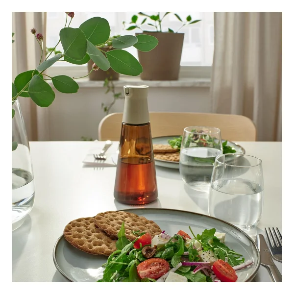 Ikea Yağdanlık Cam Kahverengi-Amber Renk 19 Cm 1 Parça - Görsel 3