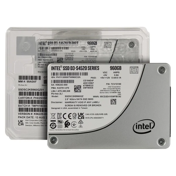 Intel D3-S4520 960gb Sata 3 SSD Ssdsc2kb960gz01 - Görsel 4
