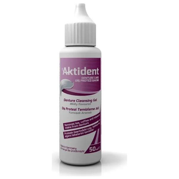 Aktident 50 Ml Diş Protezi Temizleme Jeli Nane Aromalı Granülsüz Beyazlatıcı Özellik - Görsel 4