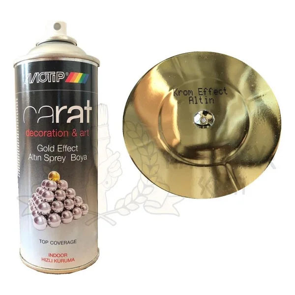 Motip Carat Krom Altın Efekt Sprey Boya 400 Ml - Görsel 5