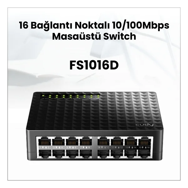Cudy Fs1016d 16 Port 10/100 Mbps Gigabit Switch - Görsel 5