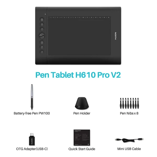 Huion H610 Pro V2 6.25" Grafik Tablet - Görsel 5