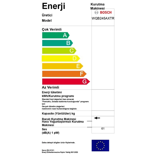 Bosch Wqb245axtr 9 Kg Çamaşır Kurutma Makinesi - Görsel 5