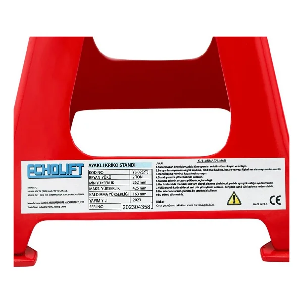 Echolift 2 Ton Araç Altı Besleme Sehpa Kriko Standı - Görsel 3