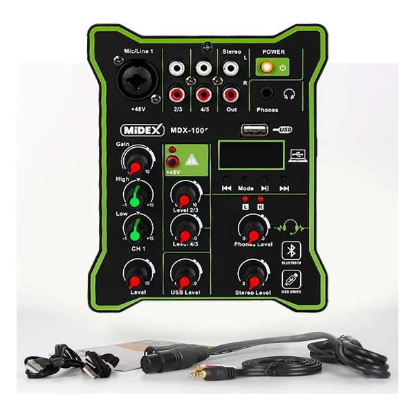 Midex Mdx-100 Ses Kartlı Mikser - Görsel 5