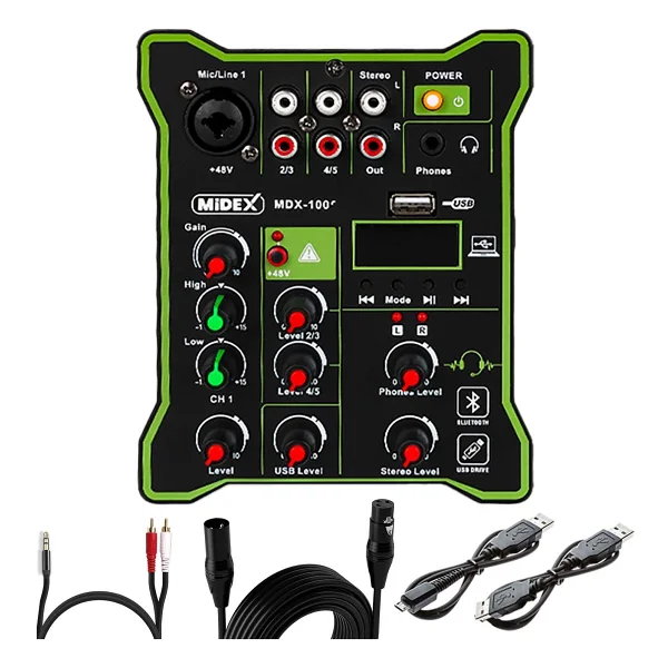 Midex Mdx-100 Ses Kartlı Mikser - Görsel 2