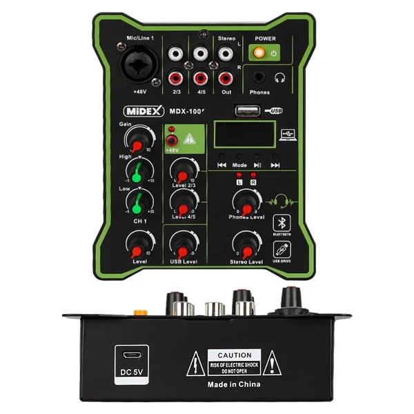 Midex Mdx-100 Ses Kartlı Mikser - Görsel 3
