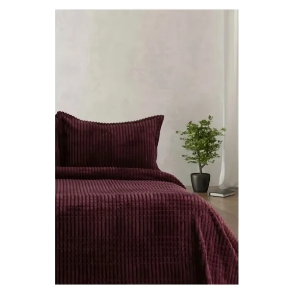 Merinos Modern Line Antrasit 220x240 Cm Çift Kişilik Battaniye Seti - Görsel 3