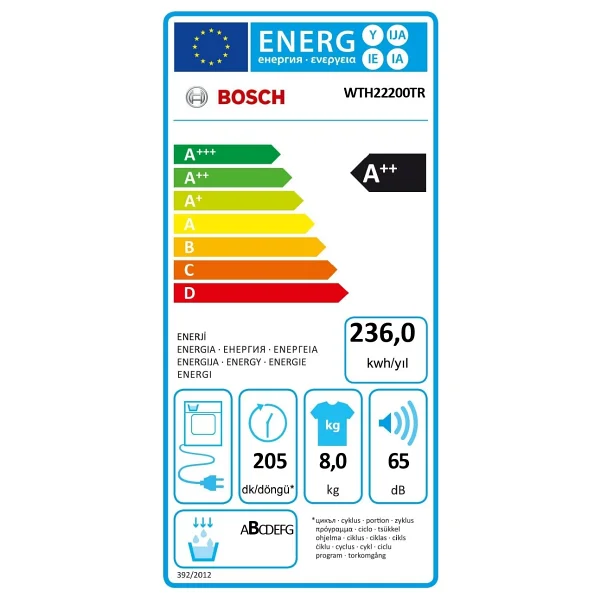 Bosch Wth22200tr 8 Kg Çamaşır Kurutma Makinesi - Görsel 4