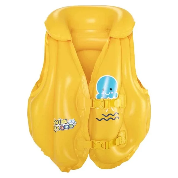 Bestway Sarı Can Yeleği 3+ Yaş Çocuk 51x46 Cm Şişme Yaka Çift Kopçalı Güvenli Tasarım - Görsel 7