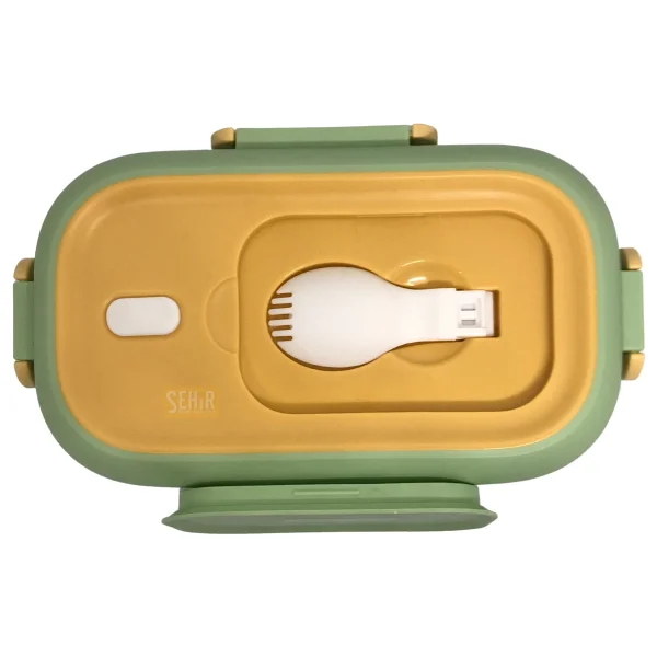 Wiggle Vagonlife Bento 550ml Lunchbox Yeni Koleksiyon Tek Katlı Çelik Sefer Tası Yemek Kutusu - Yeşil - Sarı - Görsel 2