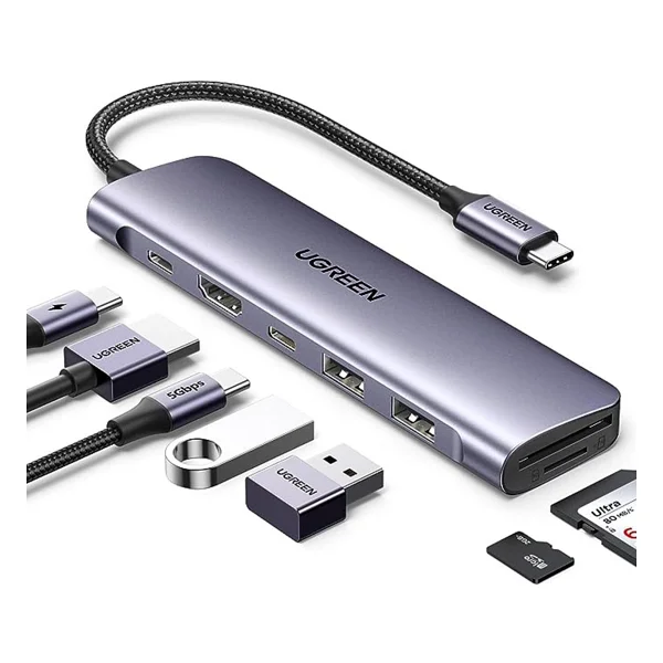 Ugreen USB C To 4K Hdmı 100w Pd 2xusb-A Sd Micro Sd Kart Okuyucu Dönüştürücü Çoklayıcı Hub - Görsel 10