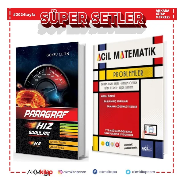 Hız Ve Renk Paragraf Ve Acil Yayınları Problemler Soru Bankası 2 Kitap Set - Görsel 2